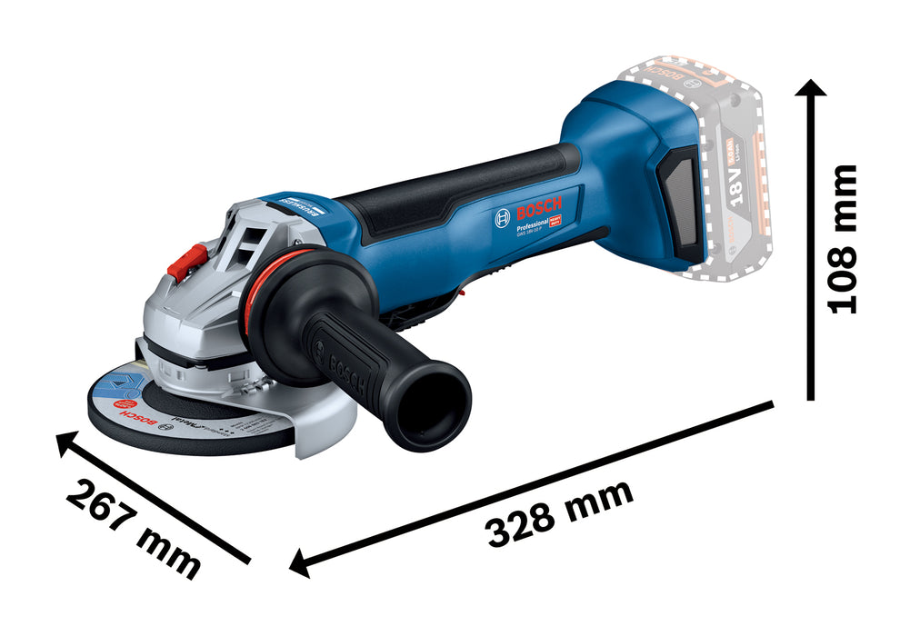 BOSCH Akku-ugaona brusilica GWS 18V-10 P (06019J4101)