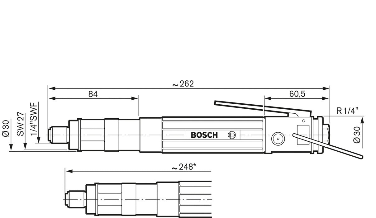 BOSCH 180-watt straight screwdriver - (0607453009)-SBT Alati Beograd