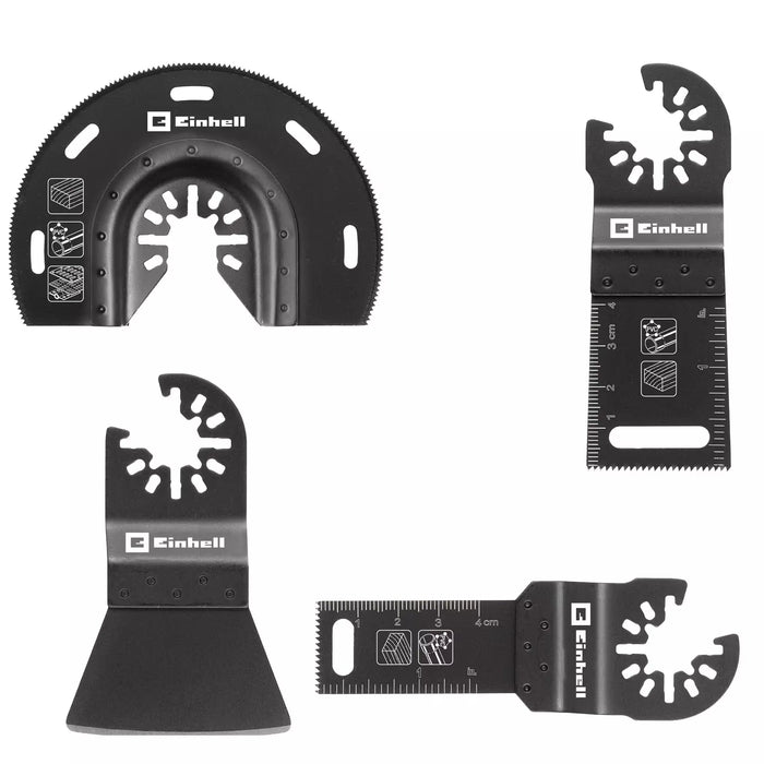 Einhell 4-delni set dodataka za multifunkcionalni alat za drvo i plastiku sitni zub, Pribor za TC-MG 200, VARRITO, TE-TK 12, 49708850