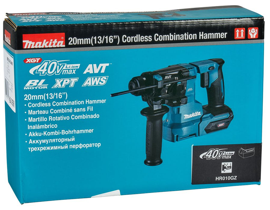 Akumulatorski elektro-pneumatski čekić / bušilica SDS-Plus Makita HR010GZ; 40V XGT; bez baterije i punjača