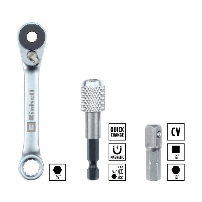 EINHELL - XS-Case 21-del set alata I bitova, 1/4" 25mm bit, nas.ključ. I ručica - (49118683)-SBT Alati Beograd