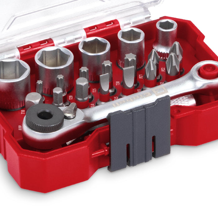 EINHELL - XS-Case 21-del set alata I bitova, 1/4" 25mm bit, nas.ključ. I ručica - (49118683)-SBT Alati Beograd