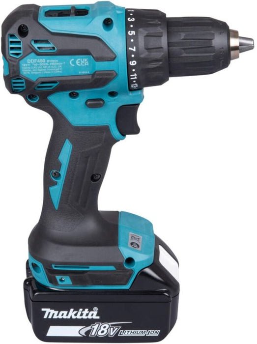 Akumulatorska bušilica - odvrtač Makita DDF490WV; 1 x 2,0Ah 18V + kofer