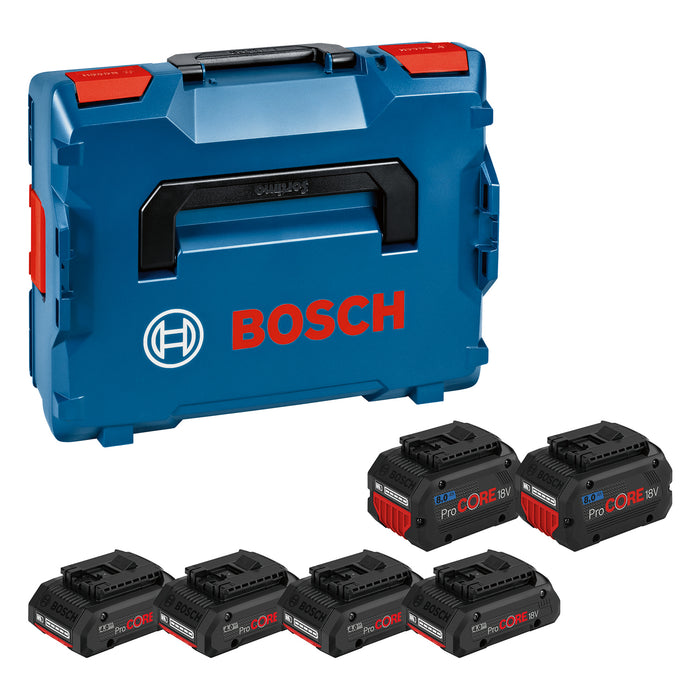 BOSCH 4 x ProCORE18V 4.0Ah + 2 x ProCORE18V 8.0Ah - Akumulatorski paket 4x PC18V4.0+2x PC18V (1600A02A2T)-SBT Alati Beograd