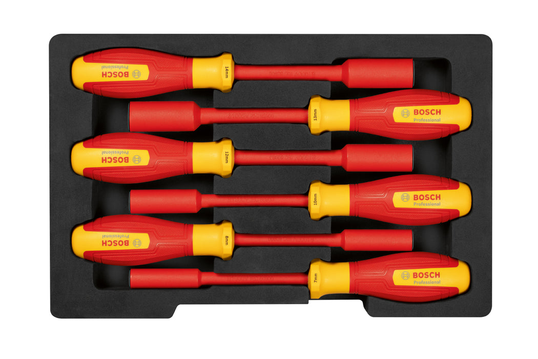 BOSCH komplet VDE nasadnih ključa 6 kom. - Odvrtač VDE SW Set hex 7/8/10/12/13/14mm (1600A02NF3)-SBT Alati Beograd