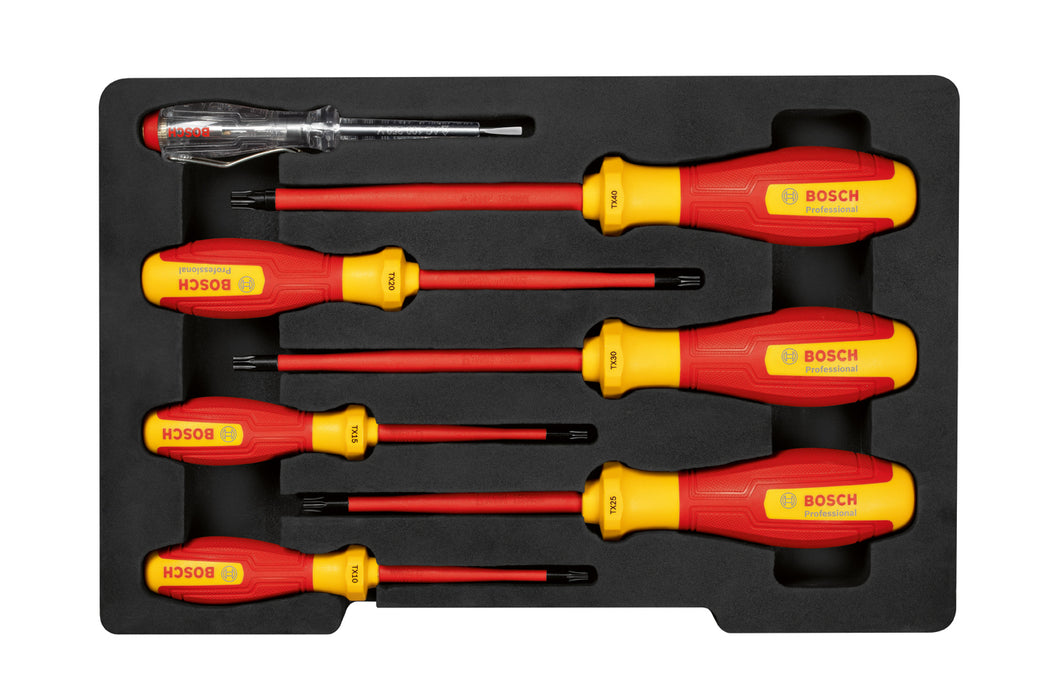 BOSCH Komplet VDE odvrtača TX 7 kom. - Odvrtač VDE Screwdriver Set TX 7pc (1600A02NF8)-SBT Alati Beograd