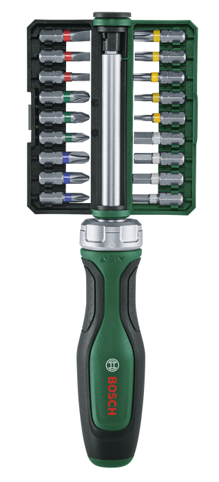 BOSCH 19-delni set bitova odvrtača za zupčanike - Odvrtač Ratchet Screwdriver with 18x bit (1600A02Z9A)-SBT Alati Beograd