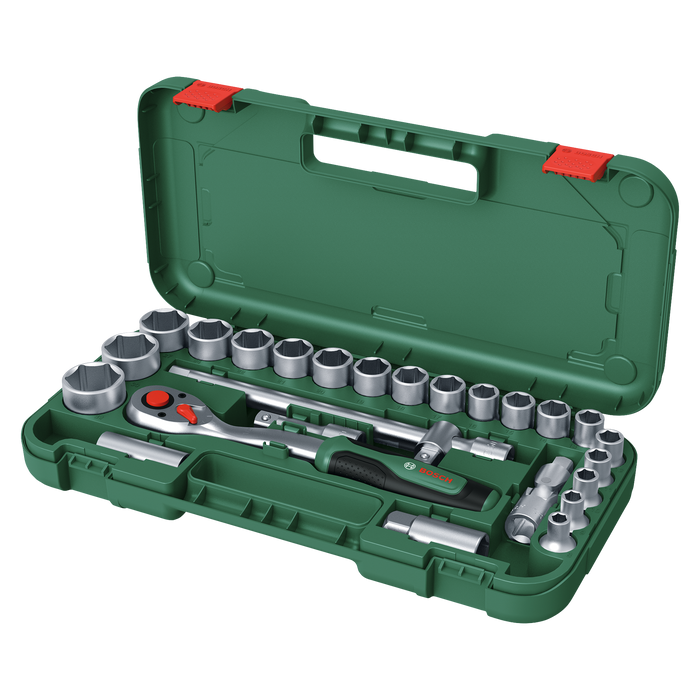 BOSCH 25-delni set račne od 1/2" - Ratchet (1600A02Z9F)-SBT Alati Beograd