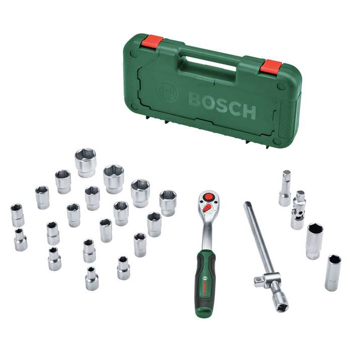 BOSCH 25-delni set račne od 1/2" - Ratchet (1600A02Z9F)-SBT Alati Beograd