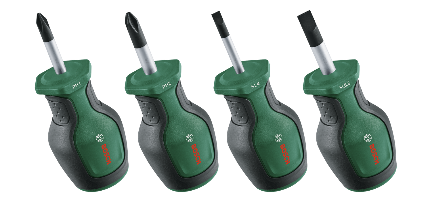 BOSCH 4-delni set kratkog odvrtača - Odvrtač - Stubby 4-Piece Set (1600A032UJ)-SBT Alati Beograd