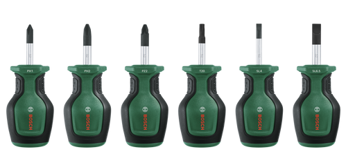 BOSCH 4-delni set kratkog odvrtača - Odvrtač - Stubby 4-Piece Set (1600A032UJ)-SBT Alati Beograd