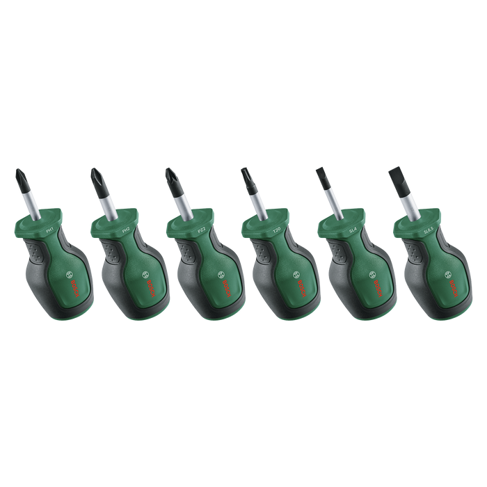 BOSCH 6-delni set kratkog odvrtača - Odvrtač - Stubby 6-Piece (1600A032UK)-SBT Alati Beograd