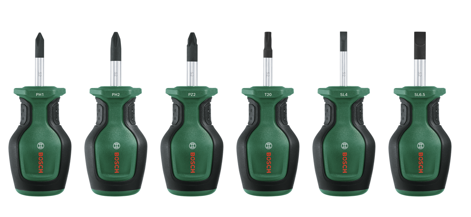 BOSCH 6-delni set kratkog odvrtača - Odvrtač - Stubby 6-Piece (1600A032UK)-SBT Alati Beograd