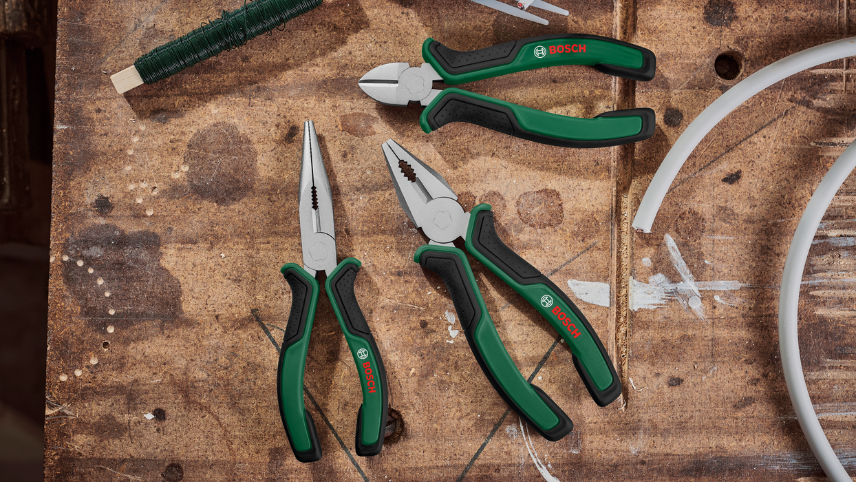 BOSCH Špicangle od 180 mm - Zaravnjena klešta Long-nose Pliers 180mm (1600A032VC)-SBT Alati Beograd