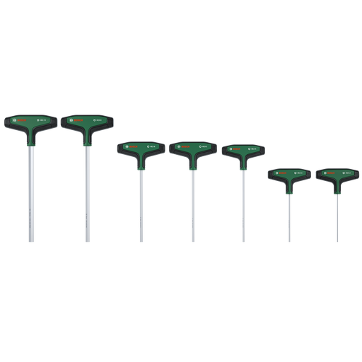 BOSCH 7-delni set šestougaonih odvrtača sa T-drškom - Rakljasti ključ T-handle Hex Key Set (1600A039J1)-SBT Alati Beograd