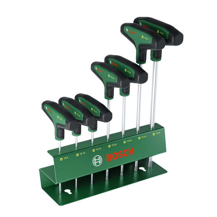 BOSCH 7-delni set Torx odvrtača sa T-drškom - (1600A039J2)-SBT Alati Beograd