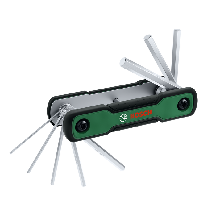 BOSCH 8-u-1 set sklopivih šestougaonih ključeva - Rakljasti ključ Folding Hex Key Set (1600A039L7)-SBT Alati Beograd