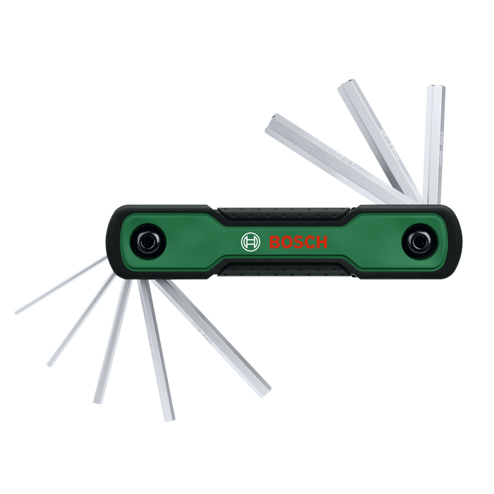 BOSCH 8-u-1 set sklopivih šestougaonih ključeva - Rakljasti ključ Folding Hex Key Set (1600A039L7)-SBT Alati Beograd