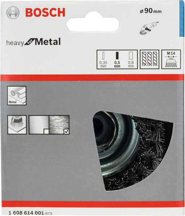 Bosch lončasta četka 90 mm, 0,5 mm, M14 - 1608614001
