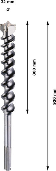 BOSCH PRO SDS max-9 Natural Stone burgija, 32×800×920 mm - SDS-Max-7, 32x800x920 (1618596444)-SBT Alati Beograd