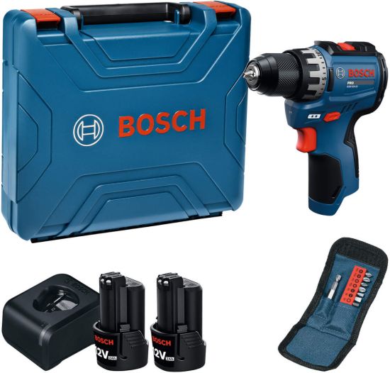 Akumulatorska bušilica-odvrtač Bosch GSR 12V-31; 2x2,0Ah + 11-delni set bitova u PVC koferu (06019S6003)
