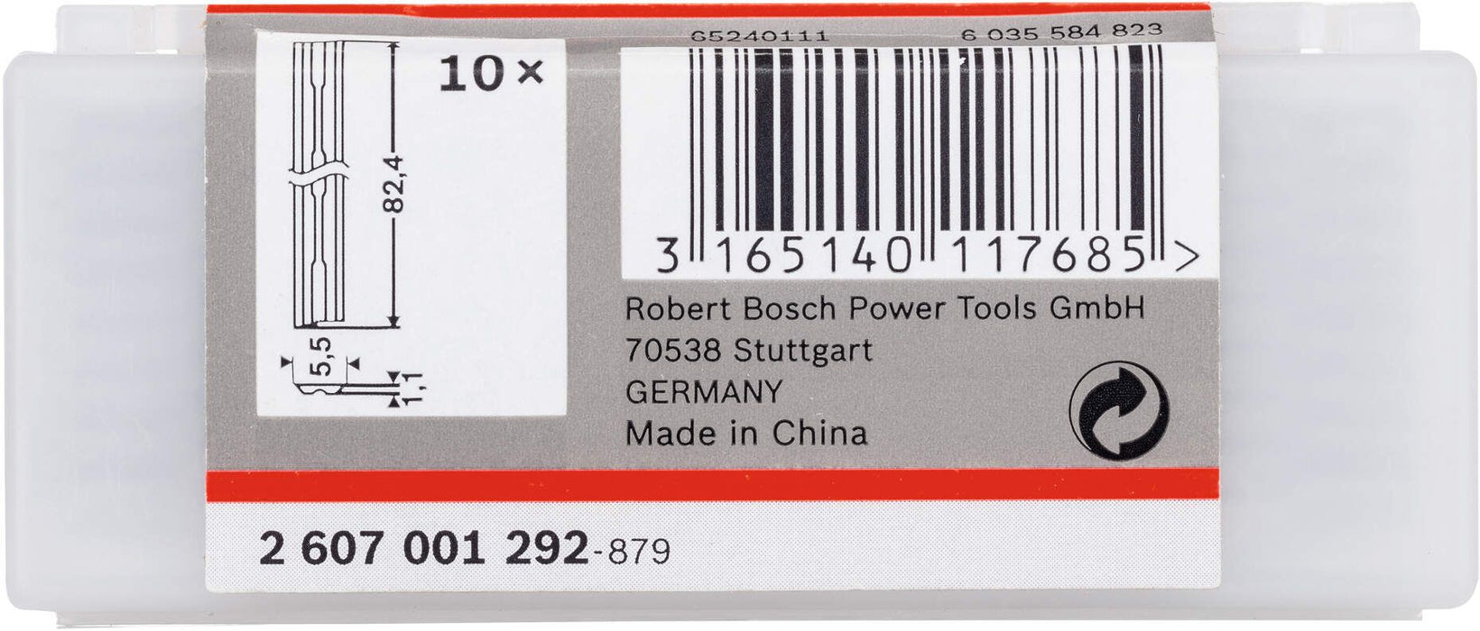 Bosch set nož za rende 82mm, 10 komada, ravni, tvrdi metal - vidija, 40° - 2607001292