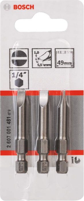 Bosch bit odvrtača ekstra-tvrdi S 1,0x5,5, 49 mm - 2607001481