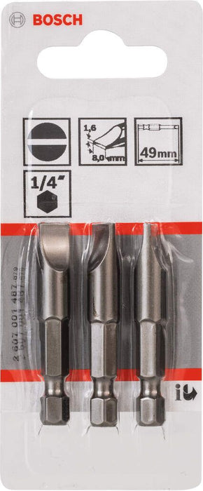 Bosch bit odvrtača ekstra-tvrdi S 1,6x8,0, 49 mm - 2607001487