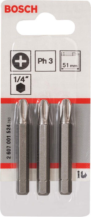 Bosch bit odvrtača ekstra-tvrdi PH 3, 51 mm - 2607001524