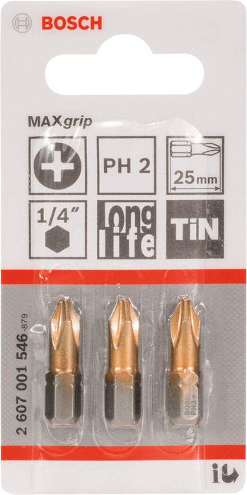 Bosch bit odvrtača Max Grip PH 2, 25 mm - 2607001546
