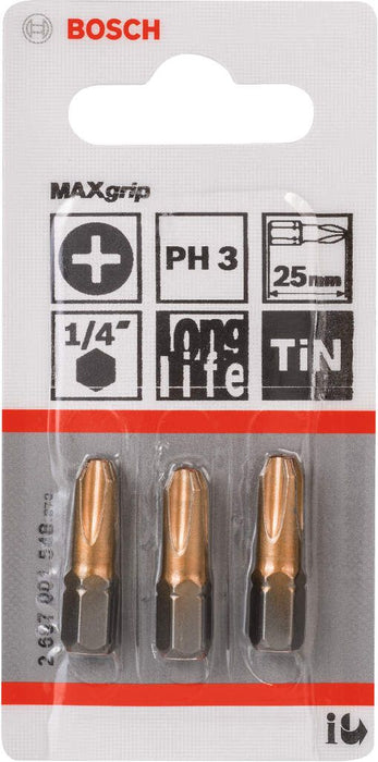 Bosch bit odvrtača Max Grip PH 3, 25 mm - 2607001548