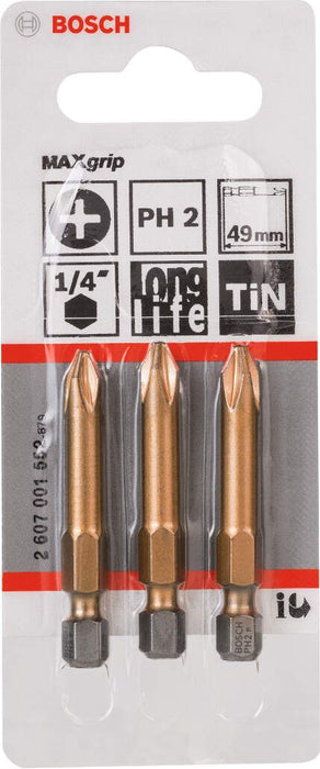 Bosch bit odvrtača Max Grip PH 2, 49 mm - 2607001552