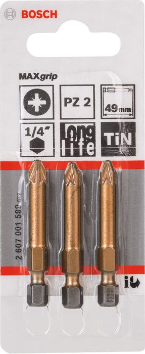 Bosch bit odvrtača Max Grip PZ 2, 49 mm - 2607001599