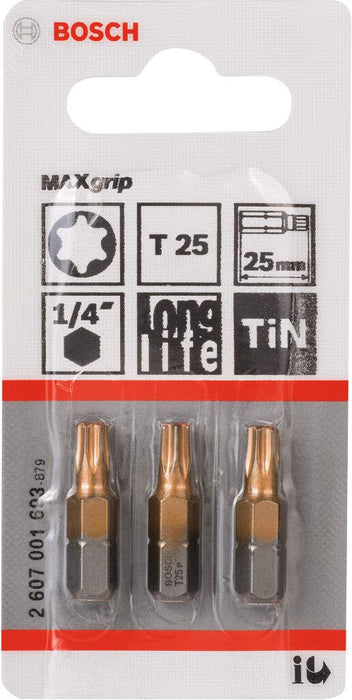 Bosch bit odvrtača Max Grip T25, 25 mm - 2607001693