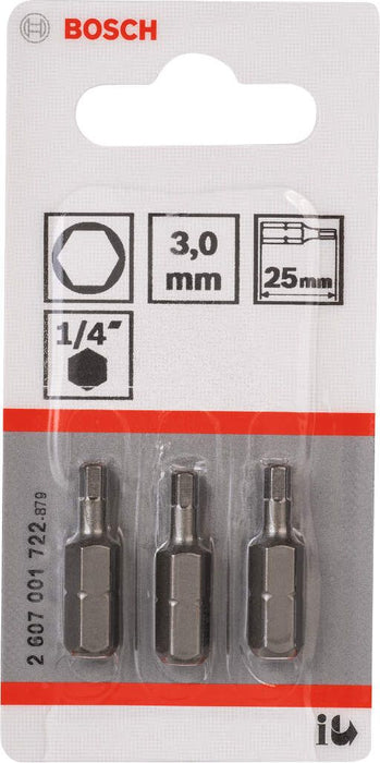 Bosch bit odvrtača ekstra-tvrdi HEX 3, 25 mm - 2607001722