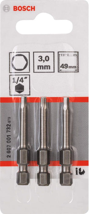 Bosch bit odvrtača ekstra-tvrdi HEX 3, 49 mm - 2607001732