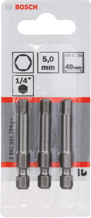 Bosch bit odvrtača ekstra-tvrdi HEX 5, 49 mm - 2607001734
