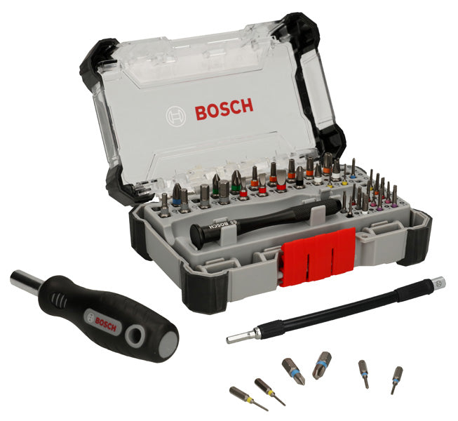 BOSCH Set preciznih nastavaka za odvrtač, u providnoj kutiji, 5x43 kom. - 43-delni set preciznih odvijača 5/1 disp (2607002837)-SBT Alati Beograd
