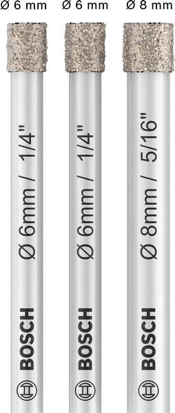 BOSCH PRO Ceramic dry set burgija, 6×66, 6×66, 8×66 mm, 3 kom. - Expert for Ceramic dij. burgije 6+6+8 mm (2607011626)-SBT Alati Beograd