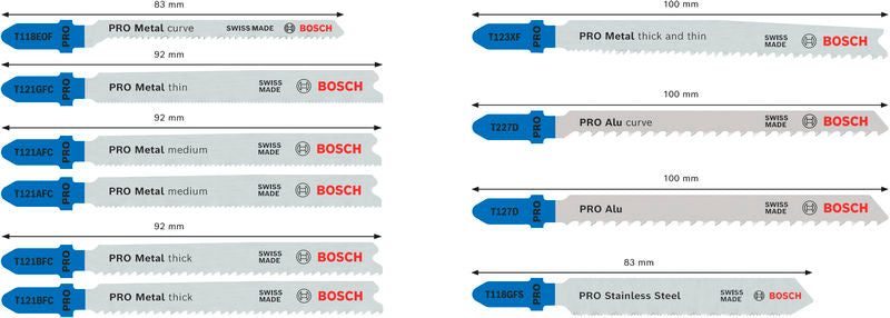 BOSCH PRO Metal and Alu set, 92 mm, 10 kom. - Set listova testere RBP- 10ER SET JSB RL (2607011942)-SBT Alati Beograd