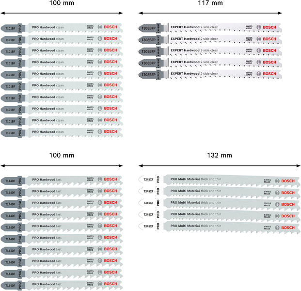 BOSCH PRO Wood and Metal set za izradu kuhinja 100 mm, 30 delova - Set listova testere RB - 30ER SET (2607011945)-SBT Alati Beograd