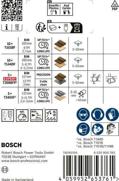 BOSCH PRO Wood and Metal set za izradu kuhinja 100 mm, 30 delova - Set listova testere RB - 30ER SET (2607011945)-SBT Alati Beograd