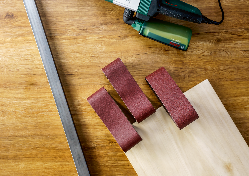 BOSCH Kombinovani komplet brusnih traka 75 x 533 mm, 9 delova - 9-delni set br.listova 74Х533 P60/80/100 (2607017155)-SBT Alati Beograd