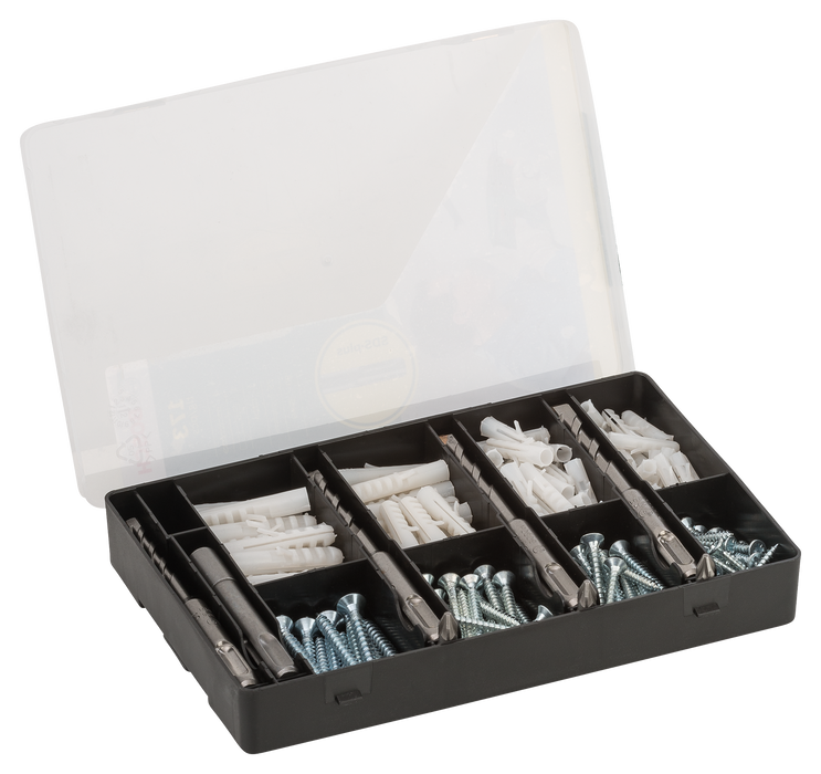 BOSCH „Komplet za popravku“ SDS plus, 173 komada - 173-delni set za pričvršćivanje SDSplus1 (2607017163)-SBT Alati Beograd