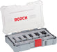 BOSCH Set PRO ravnih glodala, prihvat 1/4″, 6 delova - Set glodala 6 kom Straight 1/4" prihvat (2607017467)-SBT Alati Beograd