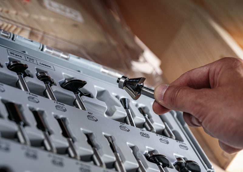 BOSCH Set PRO glodala za obaranje ivica, prihvat 1/4″, 6 delova - Set glodala 6 kom Trim&Edging 1/4" prih. (2607017470)-SBT Alati Beograd