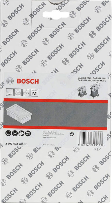 Bosch pljosnati naborani filter od poliestera za GAS 35-55 - 2607432034