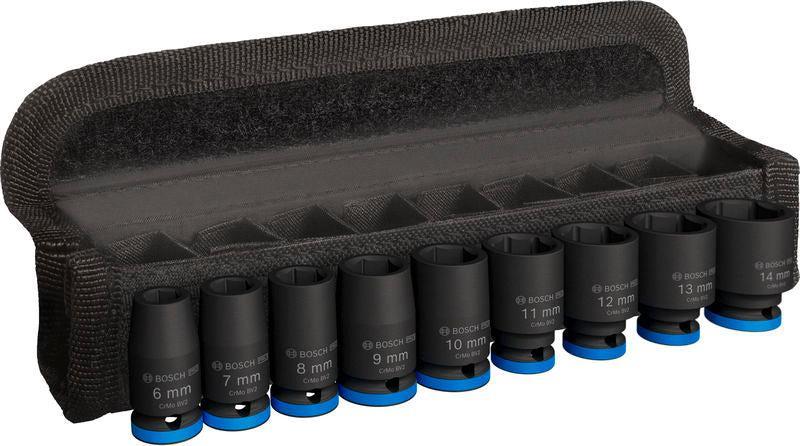 BOSCH PRO Impact Socket Set, 1/4", standardni, 9 delova - (2608003034)-SBT Alati Beograd