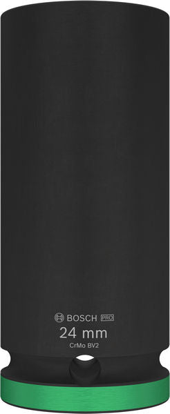 BOSCH PRO Impact Socket, 1/2", 24 mm, duboki - Spojka 1/2" 24mm L Socket (2608003055)-SBT Alati Beograd