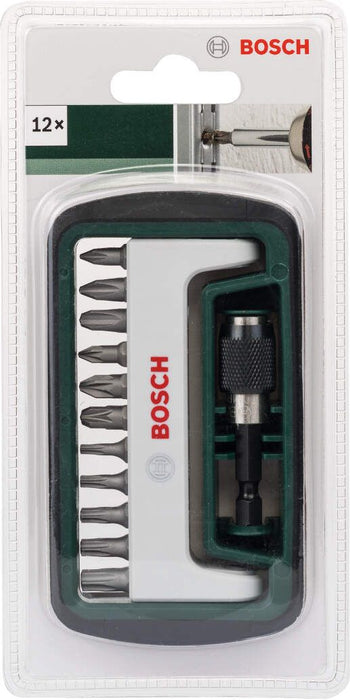 Bosch 12-delni set bitova odvrtača Standard, mešani (PH, PZ, T) PH1, PH2, PH3, PZ1, PZ2, PZ3, T10, T15, T20, T25, T30, univerzalni magnetni držač - 2608255993